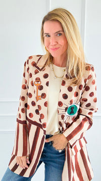 Twin Tigri Italian Jacket-160 Jackets-Italianissimo-Coastal Bloom Boutique, find the trendiest versions of the popular styles and looks Located in Indialantic, FL
