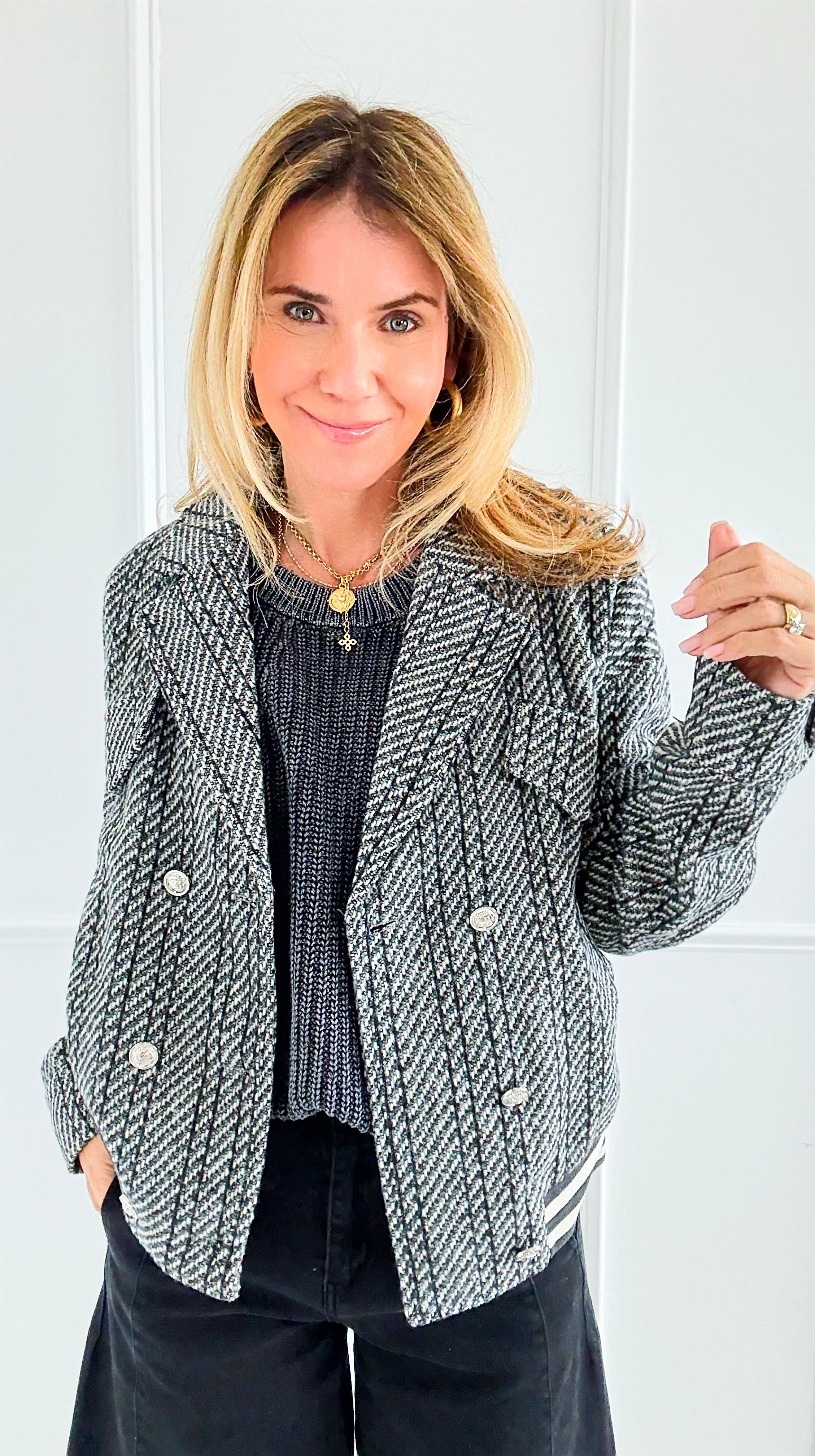 City Signal Bomber Jacket-160 Jackets-mystree-Coastal Bloom Boutique, find the trendiest versions of the popular styles and looks Located in Indialantic, FL