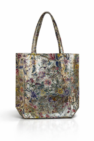 Italian Mirrored Garden Soft Tote Bag - Gold