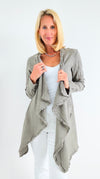 Seaside Breeze Drape Cardigan - Mocha-150 Cardigans/Layers-V6-Coastal Bloom Boutique, find the trendiest versions of the popular styles and looks Located in Indialantic, FL