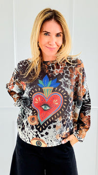 Mystic Gaze Italian St Tropez Sweater-140 Sweaters-SORPRESA-Coastal Bloom Boutique, find the trendiest versions of the popular styles and looks Located in Indialantic, FL