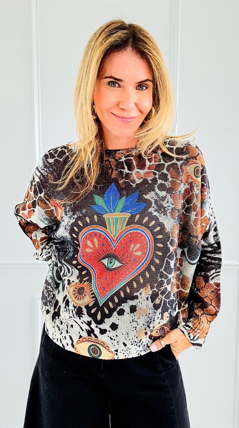 Mystic Gaze Italian St Tropez Sweater-140 Sweaters-SORPRESA-Coastal Bloom Boutique, find the trendiest versions of the popular styles and looks Located in Indialantic, FL