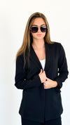 Refined Elegance Open Blazer - Black-160 Jackets-Must Have-Coastal Bloom Boutique, find the trendiest versions of the popular styles and looks Located in Indialantic, FL