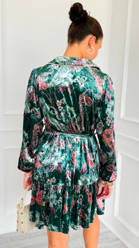 Paisley Poem Tiered Velvet Dress-200 Dresses/Jumpsuits/Rompers-JODIFL-Coastal Bloom Boutique, find the trendiest versions of the popular styles and looks Located in Indialantic, FL