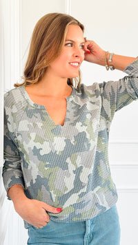 Urban Edge Waffle Top-110 Long Sleeve Tops-mystree-Coastal Bloom Boutique, find the trendiest versions of the popular styles and looks Located in Indialantic, FL