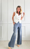 Faux Denim Situation Pant -Dark Denim-170 Bottoms-Elan-Coastal Bloom Boutique, find the trendiest versions of the popular styles and looks Located in Indialantic, FL