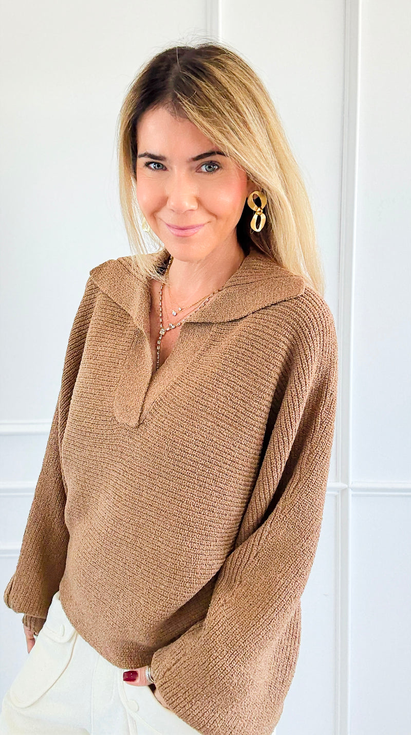 Cloud Nine Knit Sweater - Taupe-140 Sweaters-Promesa-Coastal Bloom Boutique, find the trendiest versions of the popular styles and looks Located in Indialantic, FL