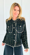 Radiance Edge Italian Jacket- Black-150 Cardigans/Layers-Italianissimo-Coastal Bloom Boutique, find the trendiest versions of the popular styles and looks Located in Indialantic, FL
