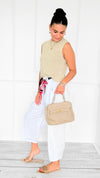 Wrapped Intention Belted Italian Pants- White-100 Pants-Italianissimo-Coastal Bloom Boutique, find the trendiest versions of the popular styles and looks Located in Indialantic, FL