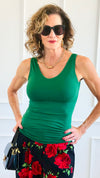 Seamless Everyday Tank Top - Dark Green-100 Sleeveless Tops-YELETE-Coastal Bloom Boutique, find the trendiest versions of the popular styles and looks Located in Indialantic, FL
