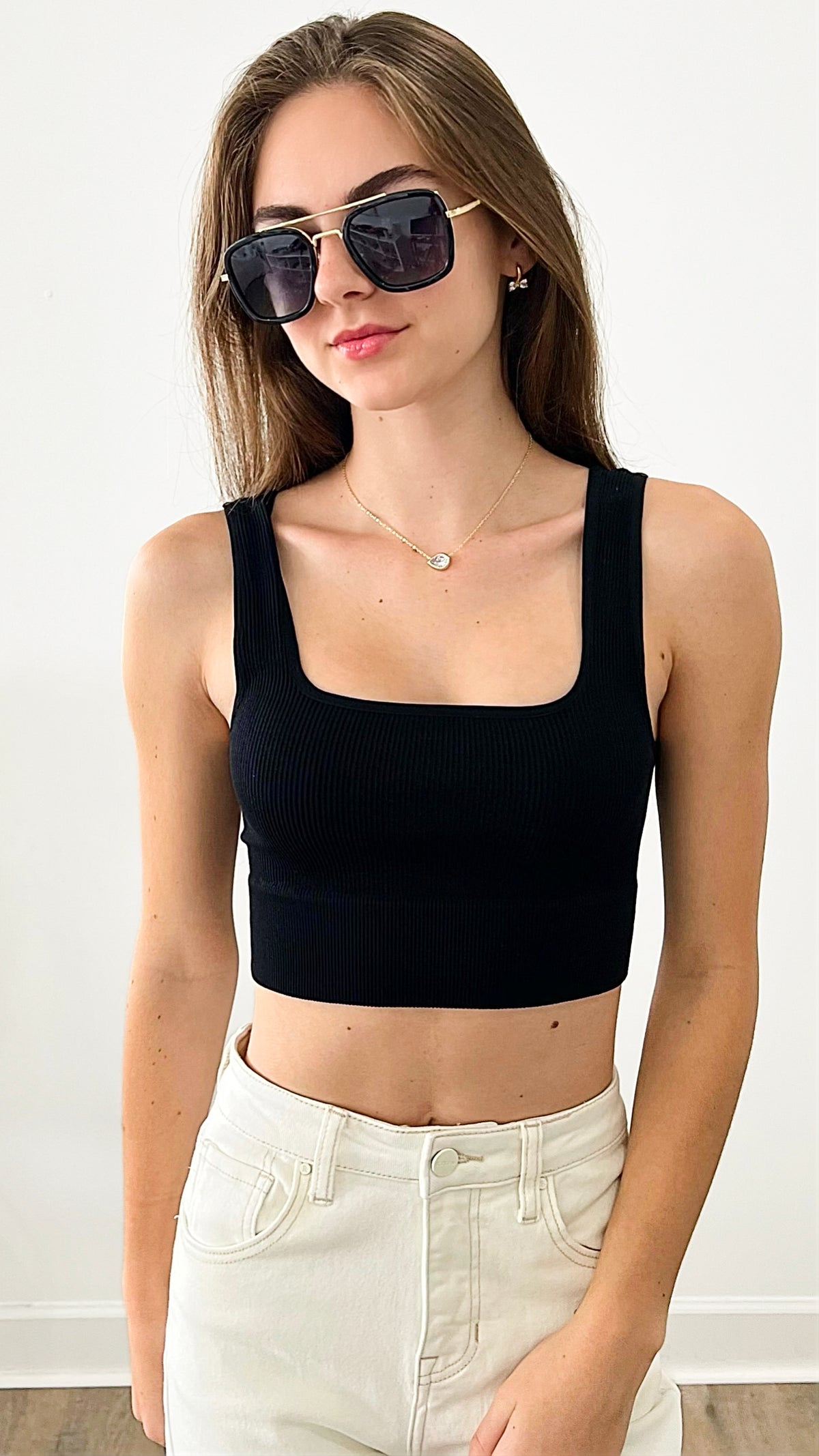 Zenana Outfitters Black See Through Tank