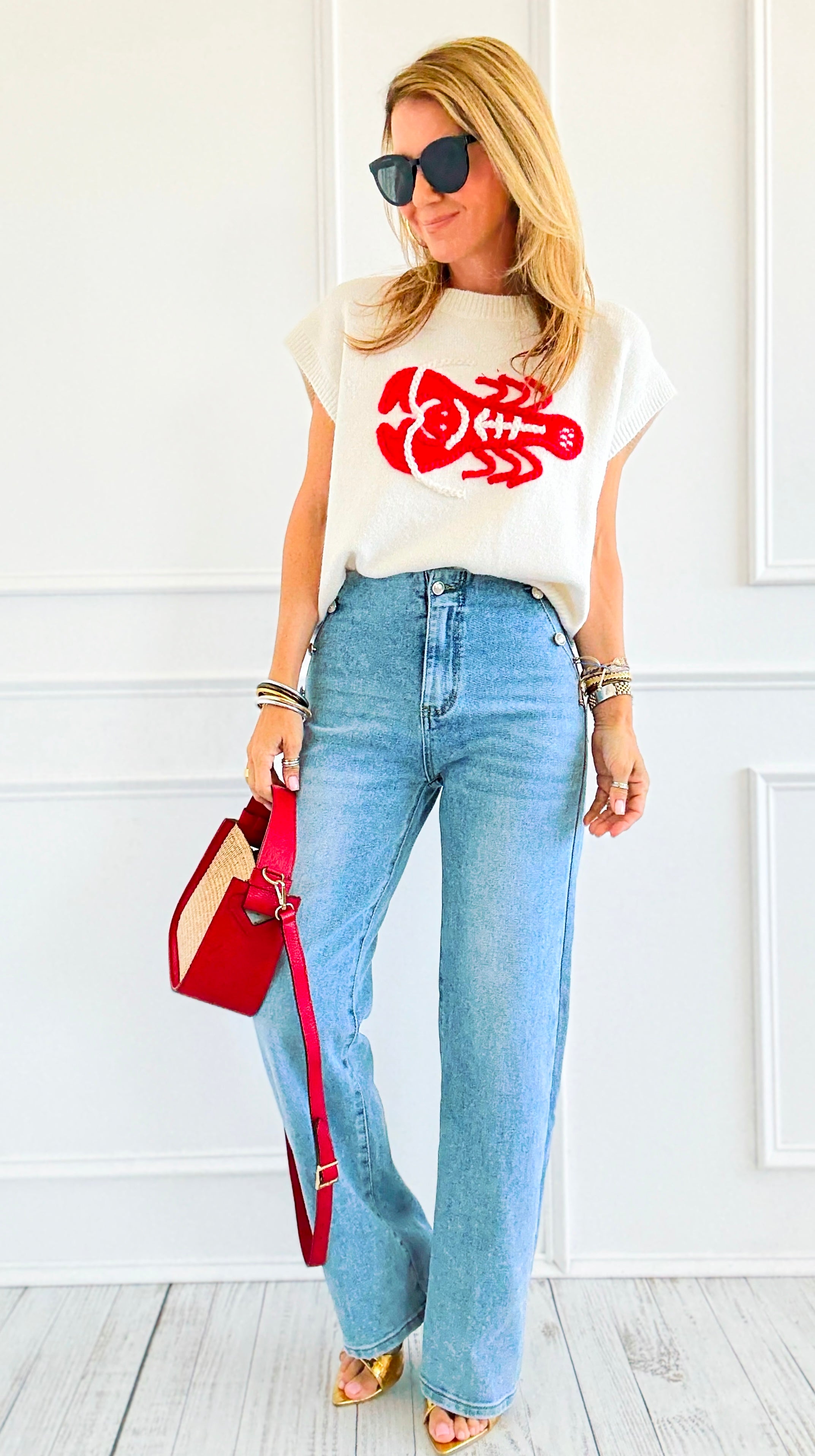 Sailor Vibes Italian Denim Pant-190 Denim-SASU UNICORN-Coastal Bloom Boutique, find the trendiest versions of the popular styles and looks Located in Indialantic, FL