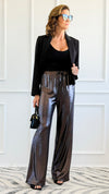 Walk the Line Charcoal Wide Leg Pants-170 Bottoms-GLAM-Coastal Bloom Boutique, find the trendiest versions of the popular styles and looks Located in Indialantic, FL