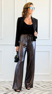 Walk the Line Charcoal Wide Leg Pants-170 Bottoms-GLAM-Coastal Bloom Boutique, find the trendiest versions of the popular styles and looks Located in Indialantic, FL