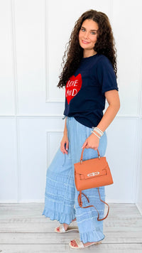 Ruffle Drift Drawcord Tencel Pant-100 Pants-EASEL-Coastal Bloom Boutique, find the trendiest versions of the popular styles and looks Located in Indialantic, FL