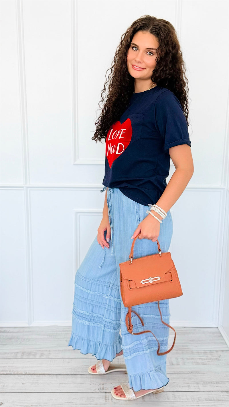 Ruffle Drift Drawcord Tencel Pant-100 Pants-EASEL-Coastal Bloom Boutique, find the trendiest versions of the popular styles and looks Located in Indialantic, FL