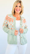 Alpine Glow Buttoned Cardigan-150 Cardigans/Layers-Rousseau-Coastal Bloom Boutique, find the trendiest versions of the popular styles and looks Located in Indialantic, FL