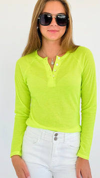 Raglan Long Sleeve Top - DAMAGED-130 Long Sleeve Tops-Heart&Hips-Coastal Bloom Boutique, find the trendiest versions of the popular styles and looks Located in Indialantic, FL