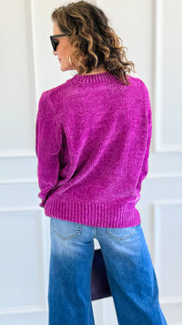 Cuddle Cloud Chenille Sweater-Lt Plum-140 Sweaters-Zenana-Coastal Bloom Boutique, find the trendiest versions of the popular styles and looks Located in Indialantic, FL