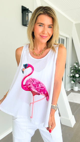 Flamingo Sleeveless Italian Tank