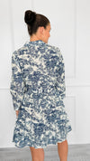 Bonsai Dreamscape Italian Button Down Dress-200 Dresses/Jumpsuits/Rompers-FH GROUP-Coastal Bloom Boutique, find the trendiest versions of the popular styles and looks Located in Indialantic, FL