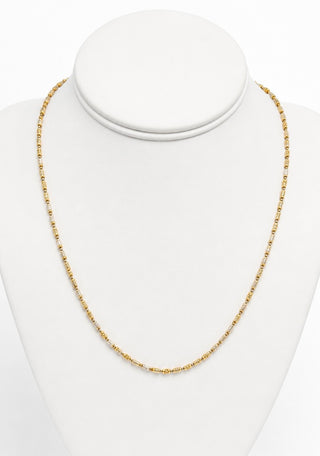 Sterling Silver Two Tone Sculpted Link Necklace
