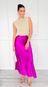 Isabella Italian Skirt- Magenta-170 Bottoms-SEE YOU IN ROME-Coastal Bloom Boutique, find the trendiest versions of the popular styles and looks Located in Indialantic, FL