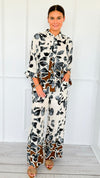 Botanical Breeze Cargo Palazzo Pant Set-210 Loungewear/Sets-GIGIO-Coastal Bloom Boutique, find the trendiest versions of the popular styles and looks Located in Indialantic, FL