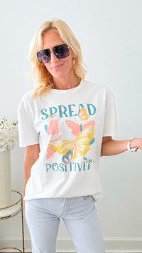 Butterfly Graphic Distressed T-Shirt-110 Short Sleeve Tops-Rousseau-Coastal Bloom Boutique, find the trendiest versions of the popular styles and looks Located in Indialantic, FL