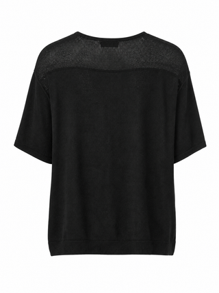 Ciao Bella Glam Boatneck Italian Top - Black