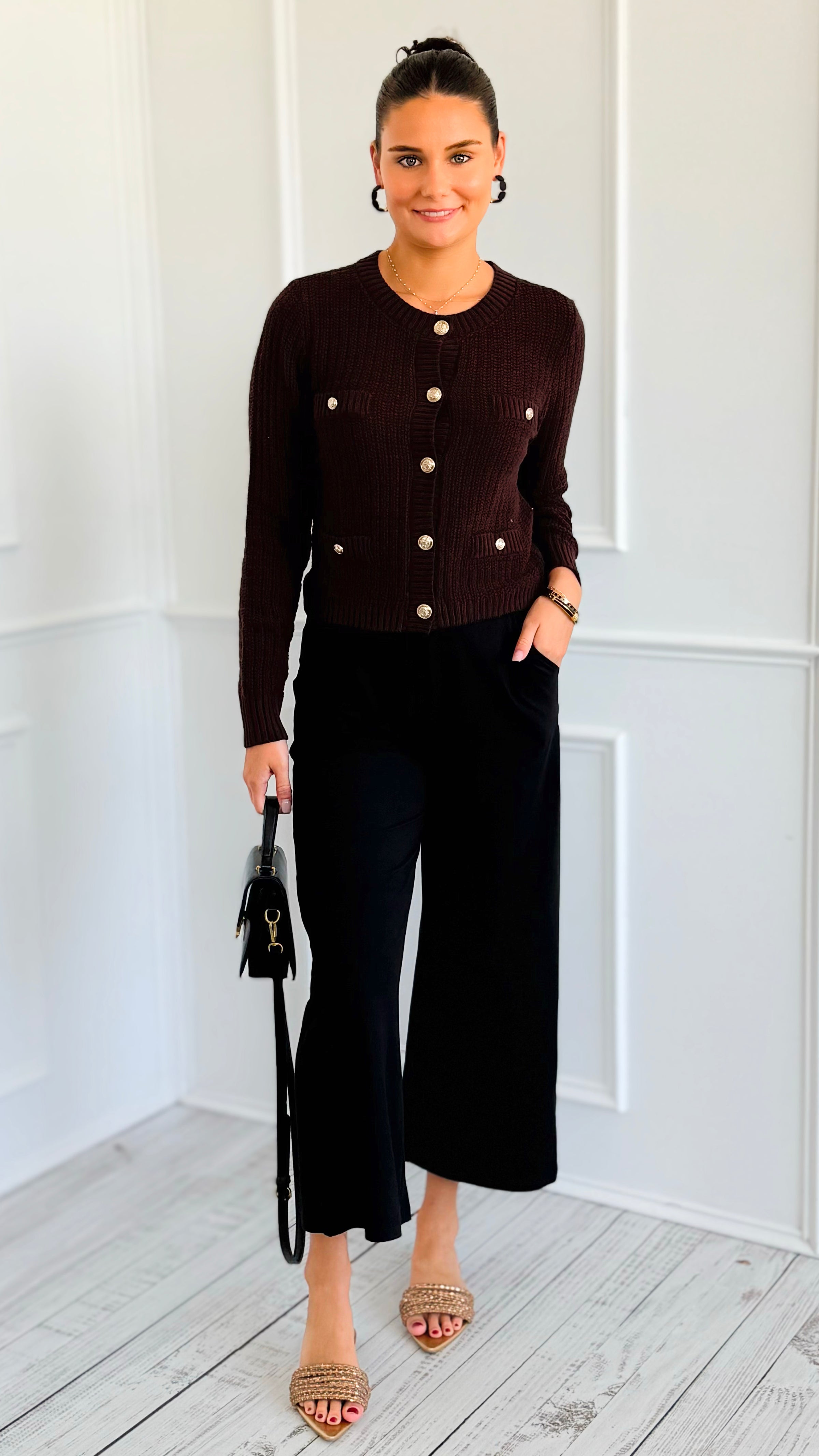 Weekend Flow Pull-On Pants - Black-170 Bottoms/Shorts-YELETE-Coastal Bloom Boutique, find the trendiest versions of the popular styles and looks Located in Indialantic, FL