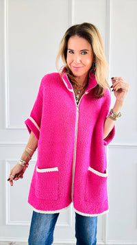 Cloud Comfort Cardigan - Fuchsia-160 Jackets-NYW-Coastal Bloom Boutique, find the trendiest versions of the popular styles and looks Located in Indialantic, FL