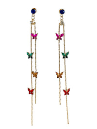 Whimsical Butterfly Drop Earrings-230 Jewelry-GS JEWELRY-Coastal Bloom Boutique, find the trendiest versions of the popular styles and looks Located in Indialantic, FL