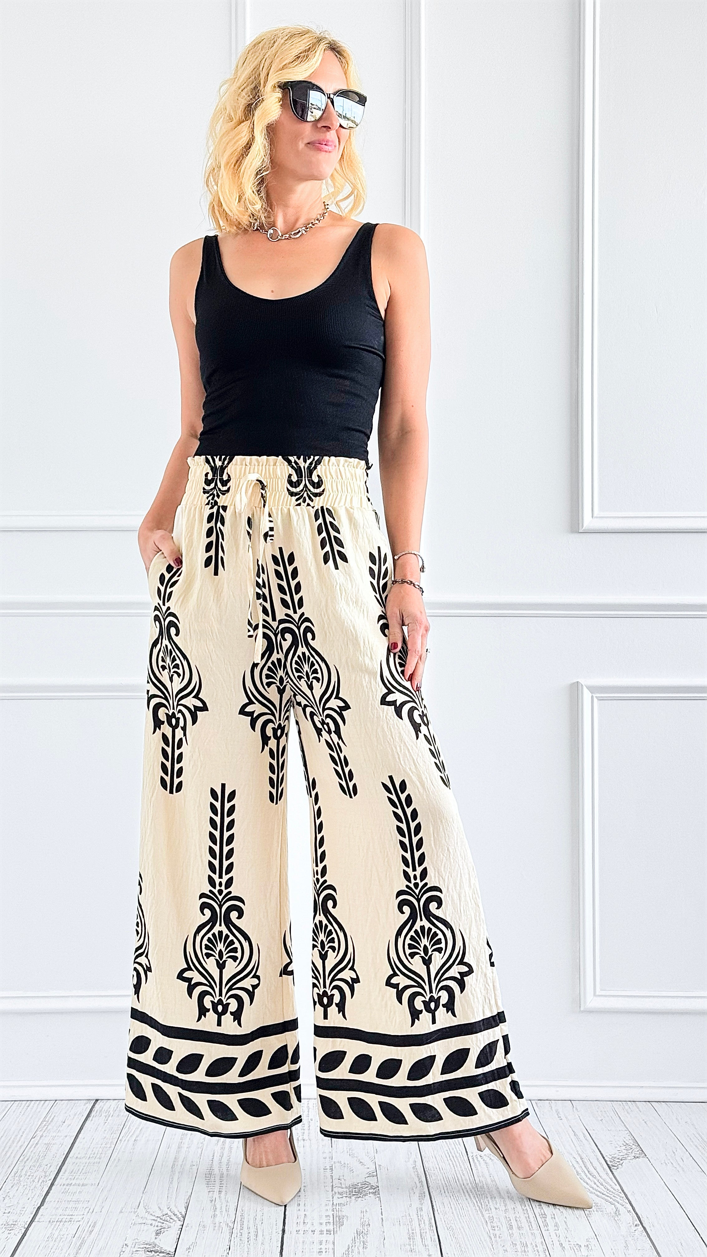 Bold Statement Wide-Leg Pants-170 Bottoms-Gigio-Coastal Bloom Boutique, find the trendiest versions of the popular styles and looks Located in Indialantic, FL