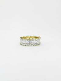 Sterling Silver CZ Station Baguette Band Ring-230 Jewelry-NYC-Coastal Bloom Boutique, find the trendiest versions of the popular styles and looks Located in Indialantic, FL