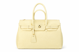 Italian Marcella Satchel Bag - Yellow