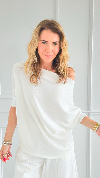 Anywhere Short Sleeve Top - Ivory-110 short Sleeve Top-Six/ Fifty-Coastal Bloom Boutique, find the trendiest versions of the popular styles and looks Located in Indialantic, FL