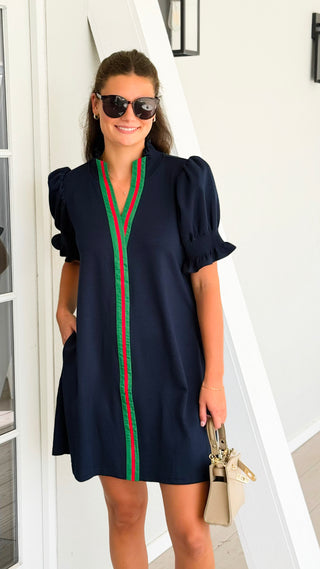 Contrast Trim Dress