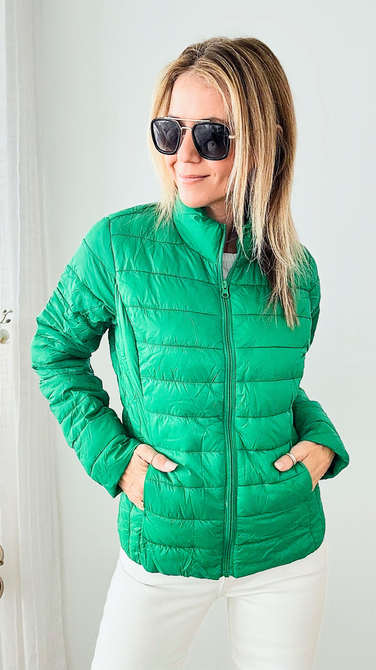 Cozy Thermal Padded Jacket - Green-160 Jackets-LOVE TREE-Coastal Bloom Boutique, find the trendiest versions of the popular styles and looks Located in Indialantic, FL