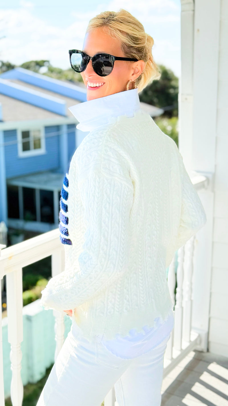 American Flag Sweater-140 Sweaters-Umgee-Coastal Bloom Boutique, find the trendiest versions of the popular styles and looks Located in Indialantic, FL