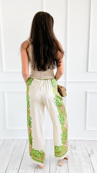 Border Bloom Italian Pants-100 Pants-K2-Coastal Bloom Boutique, find the trendiest versions of the popular styles and looks Located in Indialantic, FL