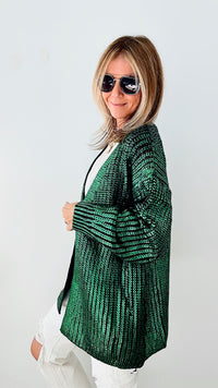 Nightingale Chunky Knit Cardigan - Emerald-150 Cardigans/Layers-BIBI-Coastal Bloom Boutique, find the trendiest versions of the popular styles and looks Located in Indialantic, FL