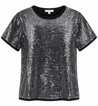 Sequin Short Sleeve Top