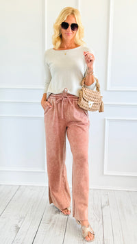 Daydream Lounge Pants - Rust-100 Pants-Zenana-Coastal Bloom Boutique, find the trendiest versions of the popular styles and looks Located in Indialantic, FL