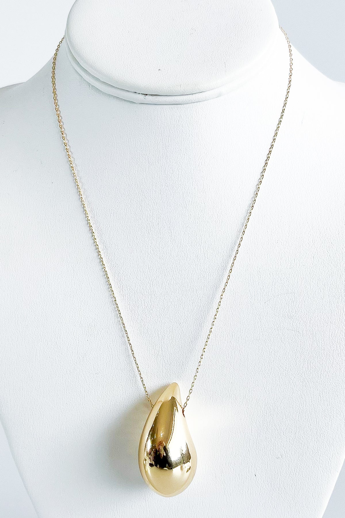 Smooth Teardrop Pendant Necklace-230 Jewelry-Wona Trading-Coastal Bloom Boutique, find the trendiest versions of the popular styles and looks Located in Indialantic, FL