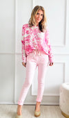 Love Endures Italian Jogger - Pink-180 Joggers-Italianissimo-Coastal Bloom Boutique, find the trendiest versions of the popular styles and looks Located in Indialantic, FL