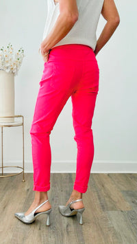 Love Endures Italian Jogger - Raspberry-180 Joggers-Italianissimo-Coastal Bloom Boutique, find the trendiest versions of the popular styles and looks Located in Indialantic, FL