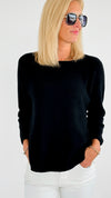 Soho Italian Boatneck Pullover - Black-140 Sweaters-Italianissimo-Coastal Bloom Boutique, find the trendiest versions of the popular styles and looks Located in Indialantic, FL