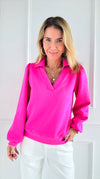 Electric Vibes Textured Top-130 Long Sleeve Tops-Jodifl-Coastal Bloom Boutique, find the trendiest versions of the popular styles and looks Located in Indialantic, FL