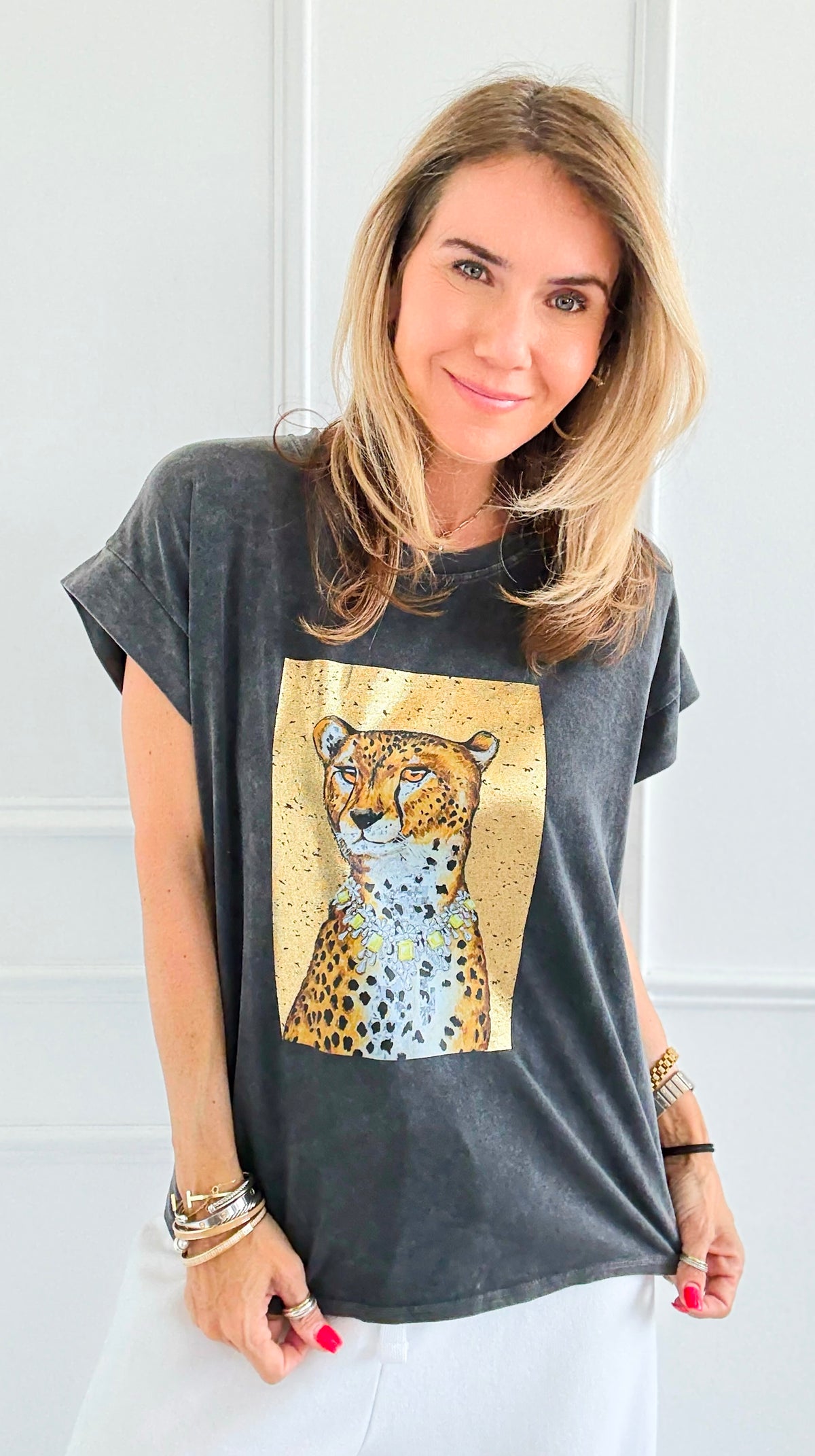 Glam Majesty Italian Graphic Tee-110 Short Sleeve Tops-Italianissimo-Coastal Bloom Boutique, find the trendiest versions of the popular styles and looks Located in Indialantic, FL